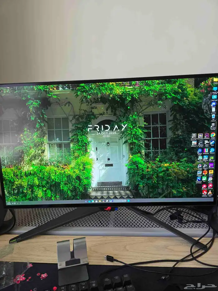 شاشة العاب قوية من اسوس اوليد 480 اطار asus pg27aqdp oled 2k 3