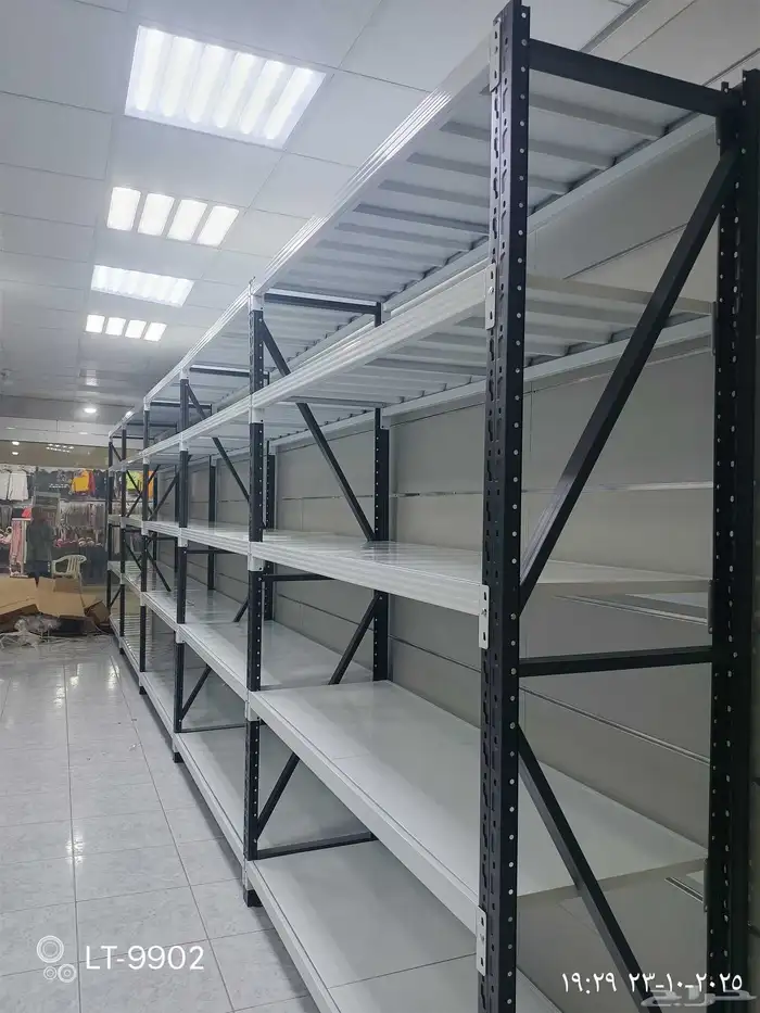 رفوف مستودعات ارتفاع 2م3م حموله 350كيلو لرف الواحد 0