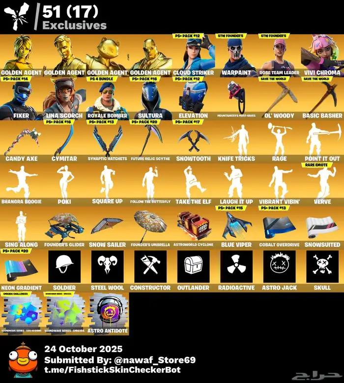 حساب فورت نادر سكنات كثير نوادر طور زومبي قديم فيبوكس 1