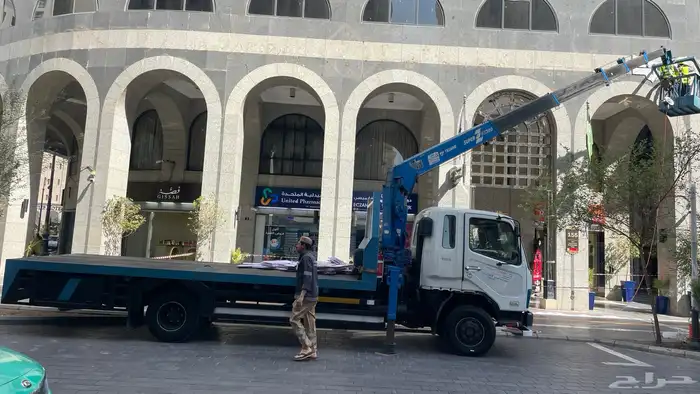 للإيجار ونش كرين سله ثابت متحرك موجود 25طن7طن سطحه بوم تراك 23