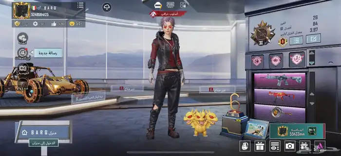 حساب ببجي ام فور الثلجي كل مسج 5