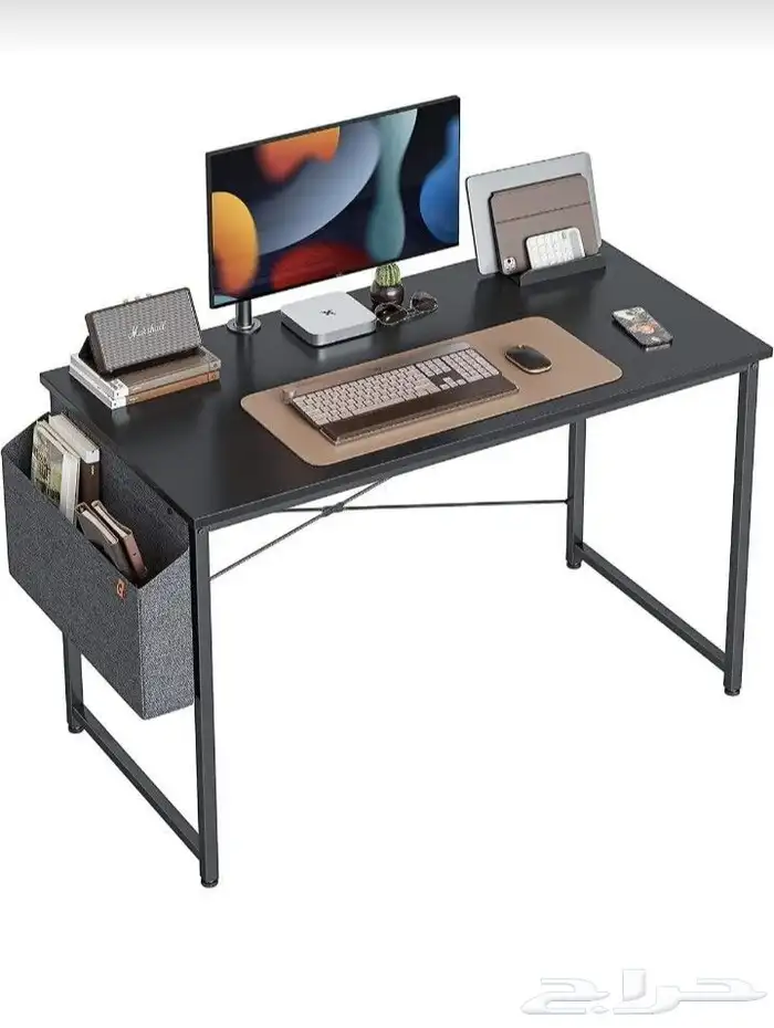 طاولة مكتبيه طاولة قيمنق عملية مع حقيبه جانبيه 120سم 150فقط 1