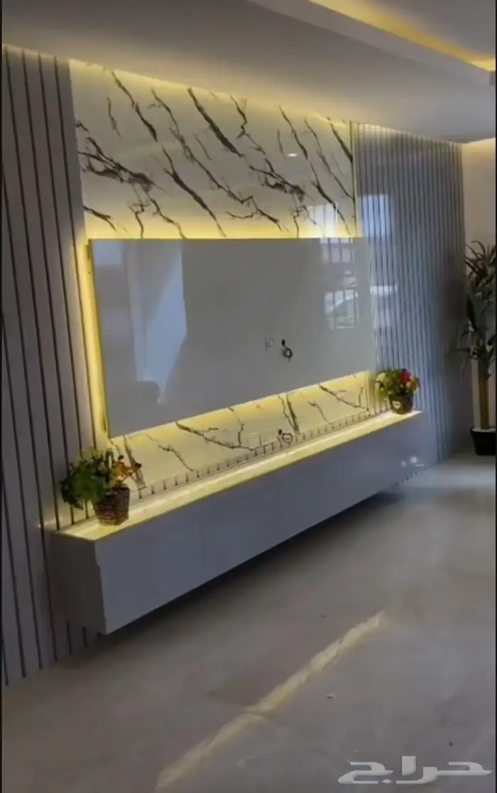 ديكوات شاشه  ديكور حامل شاشه 1