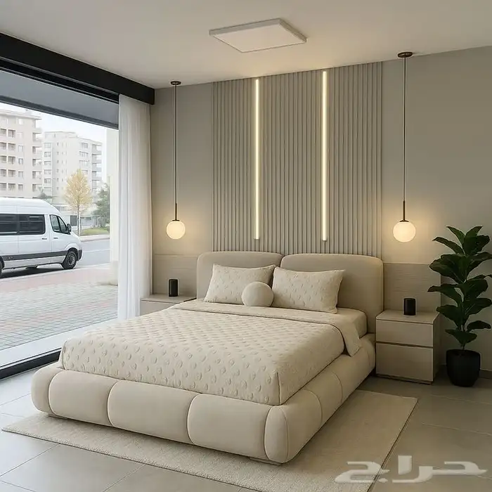 خلفيات سرير ديكورات شيبورد بديل خشب 2