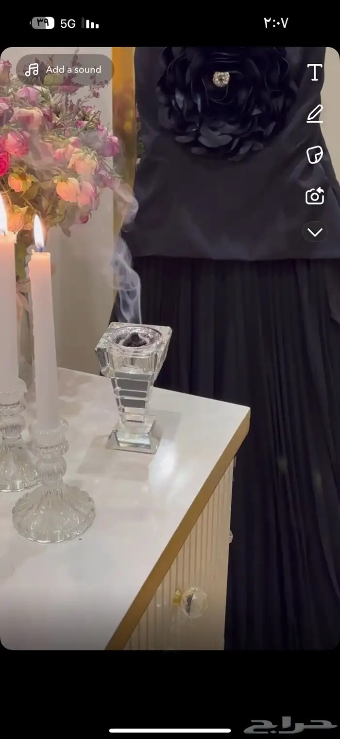 فستان سهره اسود فخم لبسه واحده مده 3 ساعات 0
