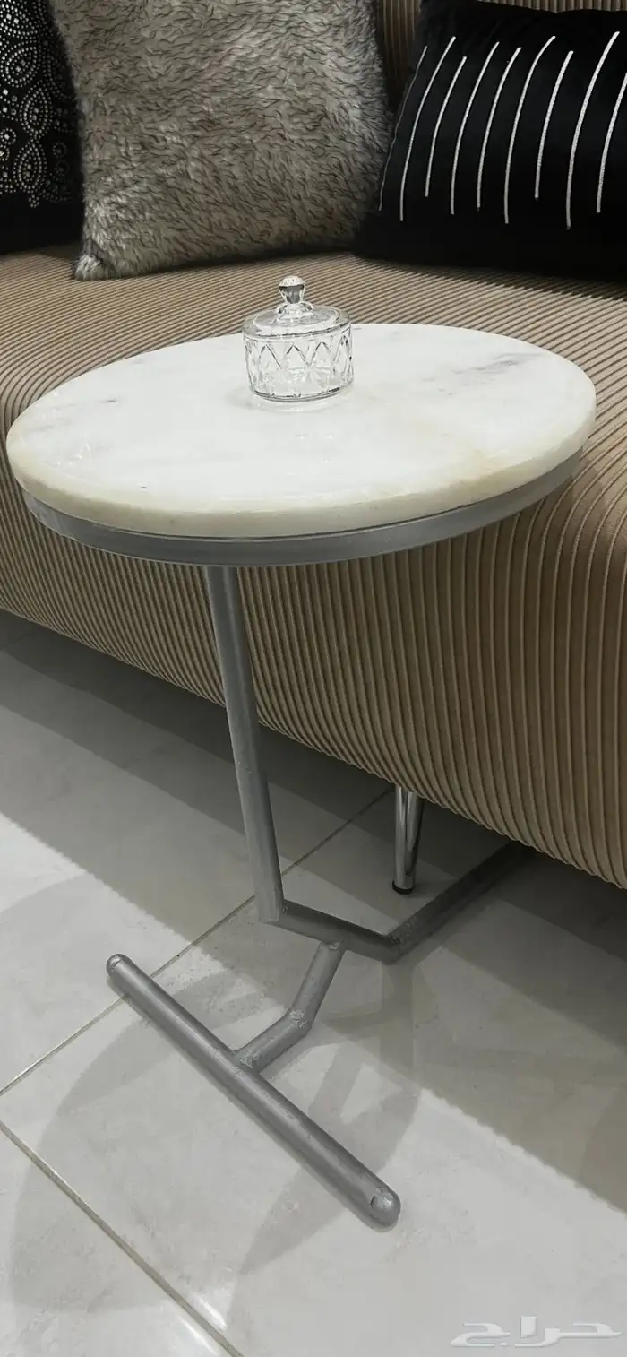 طاوله قزاز مستطيله دورين مع ستة رخام خدمة 1