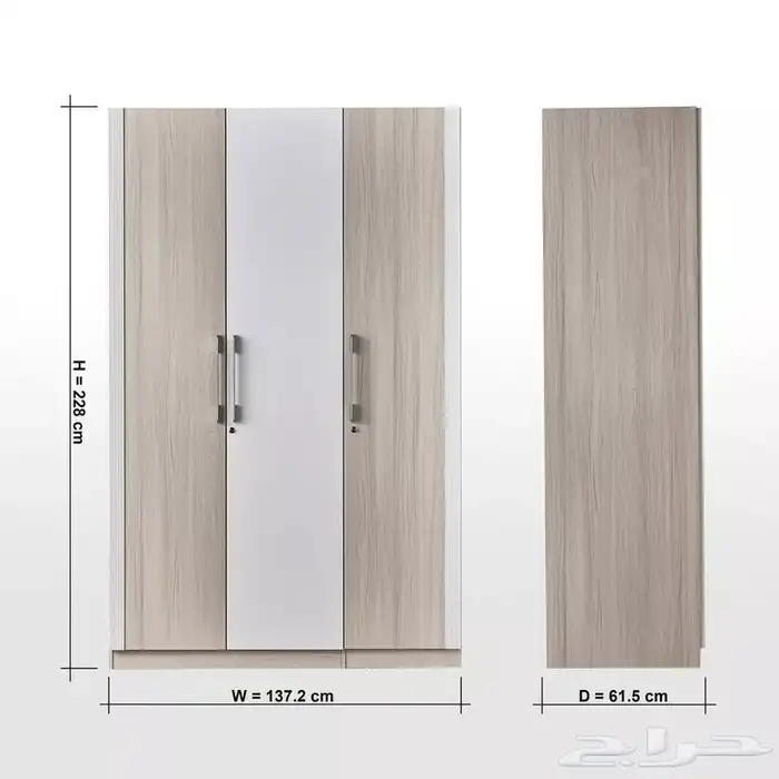 دولاب ملابس 3 درف جديد هوم سنتر 6