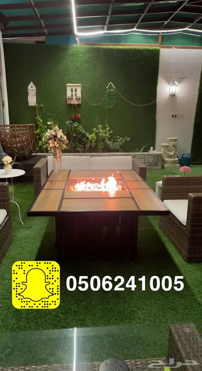 طاولات حدائق وتدفئه وشواء وفخمه 59
