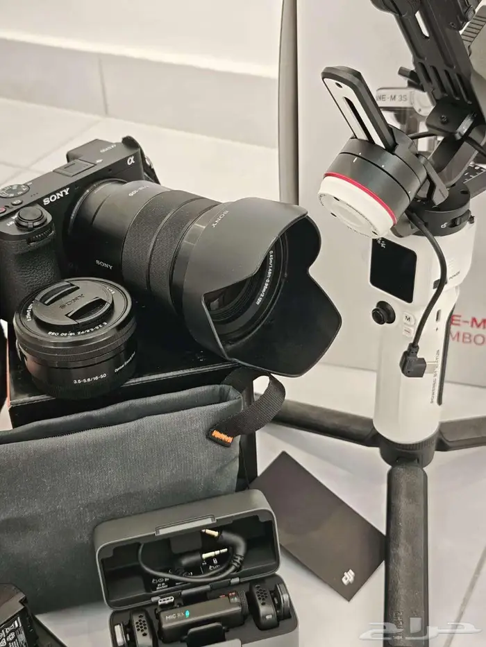 عدة تصوير احترافية شبه جديدة Sony A6700 عدستين ... 5