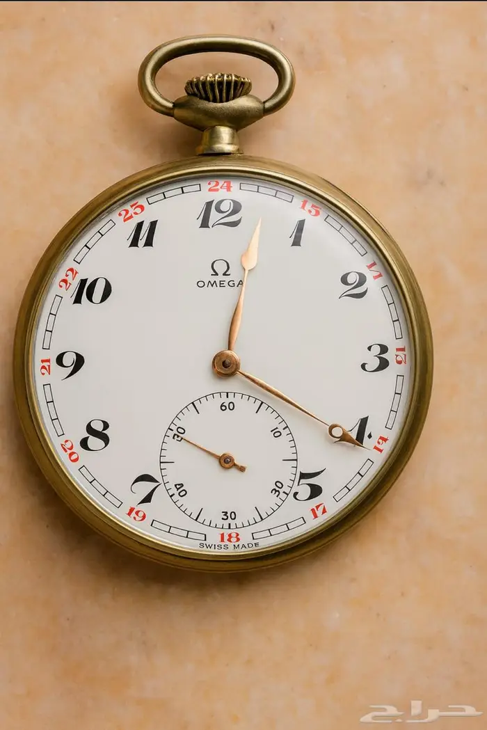 ساعة جيب OMEGA أصلية سويسرية نادرة صناعة 1915 0
