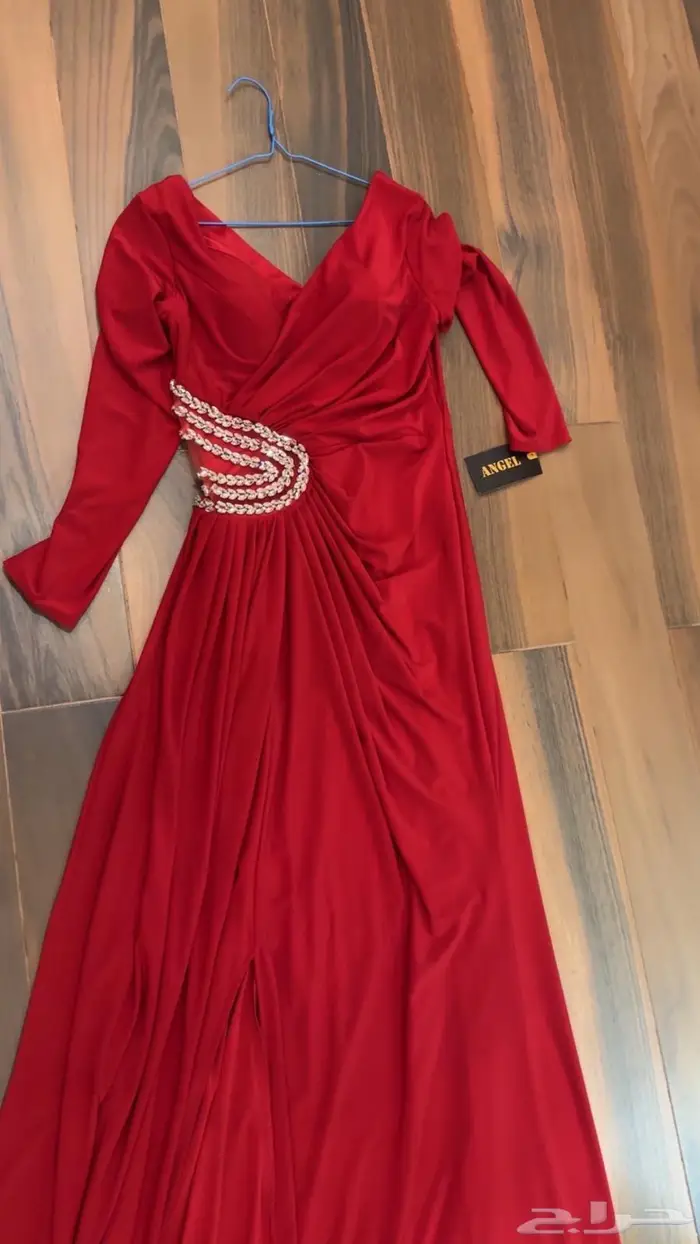 فستان سهرة احمر جديد 0