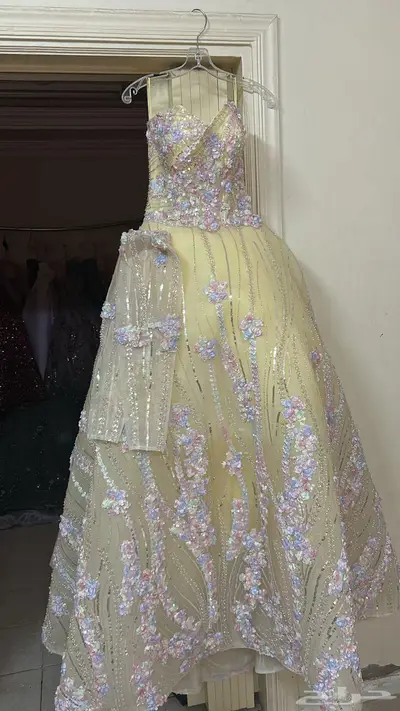 فستان ملكه اصفر 0