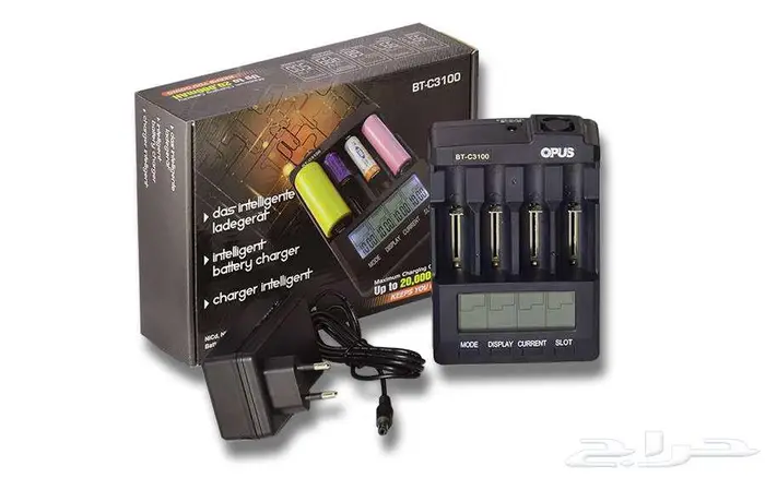 شاحن ذكي يقيس سعة ومقاومة البطاريات بدقة Opus BT-C3100 جديد 1