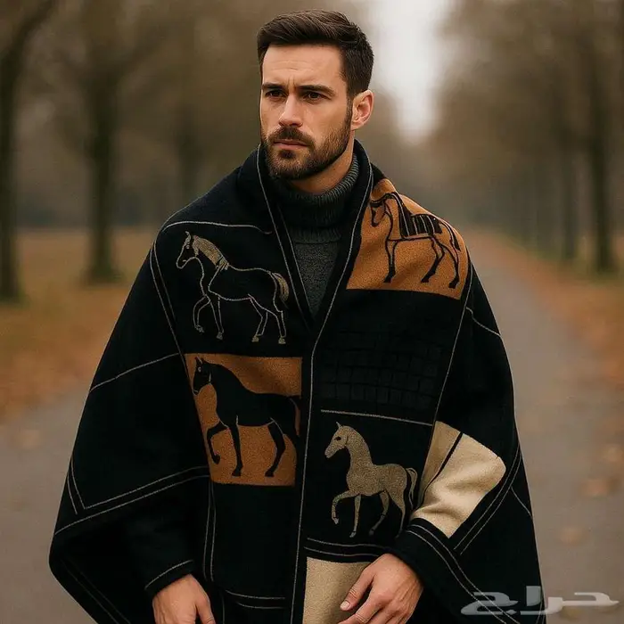 معطف كشميري بنقشة خيول ملكية 3