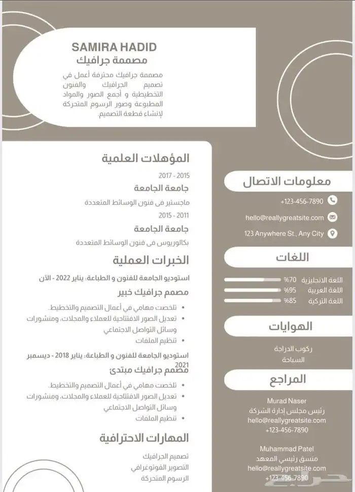 تصميم سيرة ذاتية احترافي CV 3