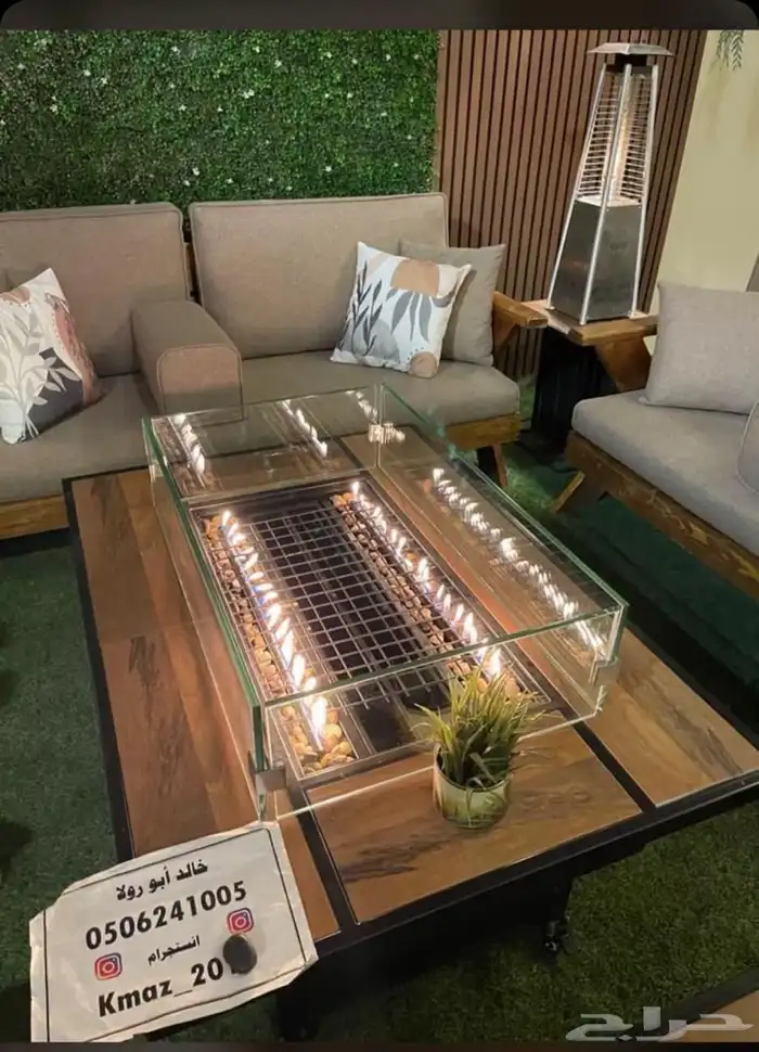طاولات حدائق وتدفئه وشواء وفخمه 43