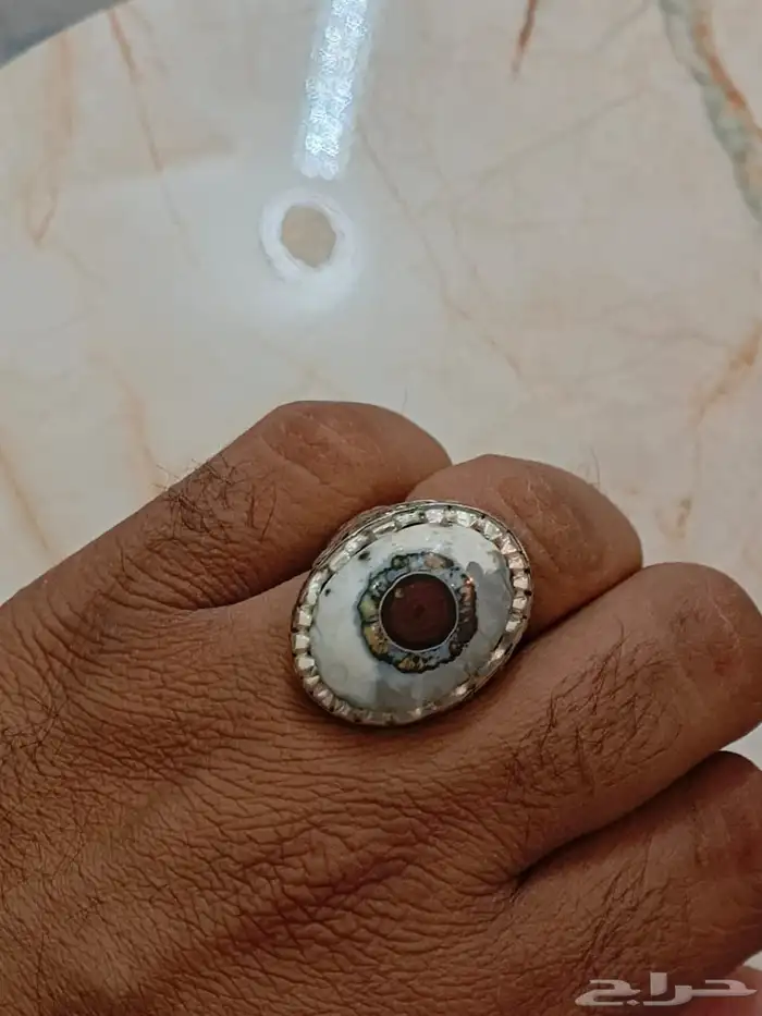 خاتم فضة بحجر العقيق اليماني السليماني الدواودي 4