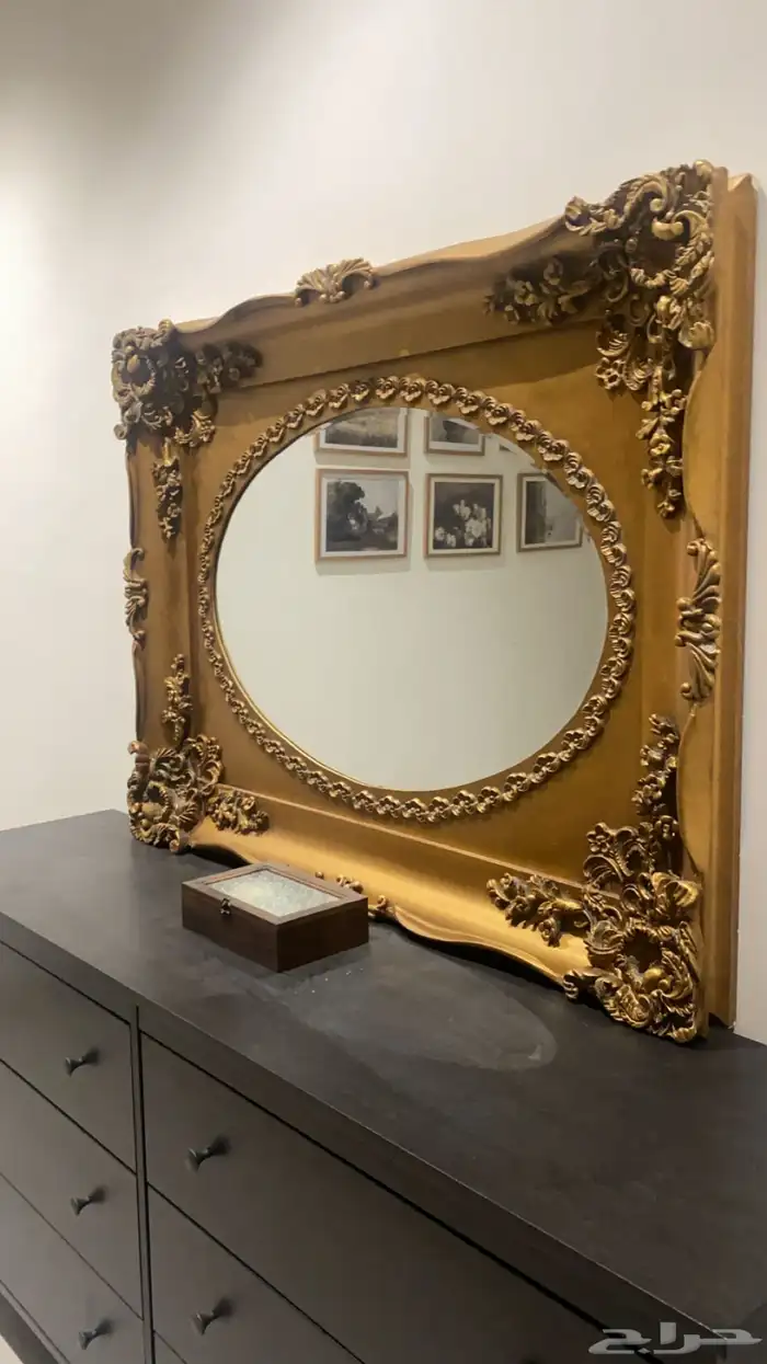 مرايا كلاسيكيه ذهبي مميزه جدا بدون عيوب 0