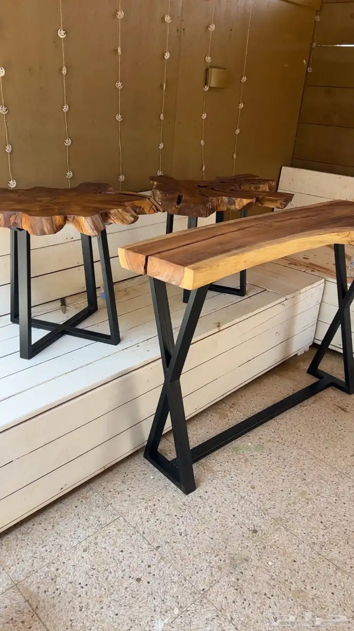 طاولات استاندات خشب طبيعي 8