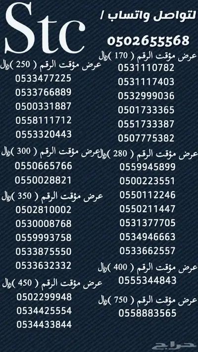 ارقام سوا stc index