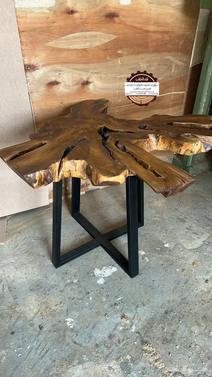 طاولات استاندات خشب طبيعي 2