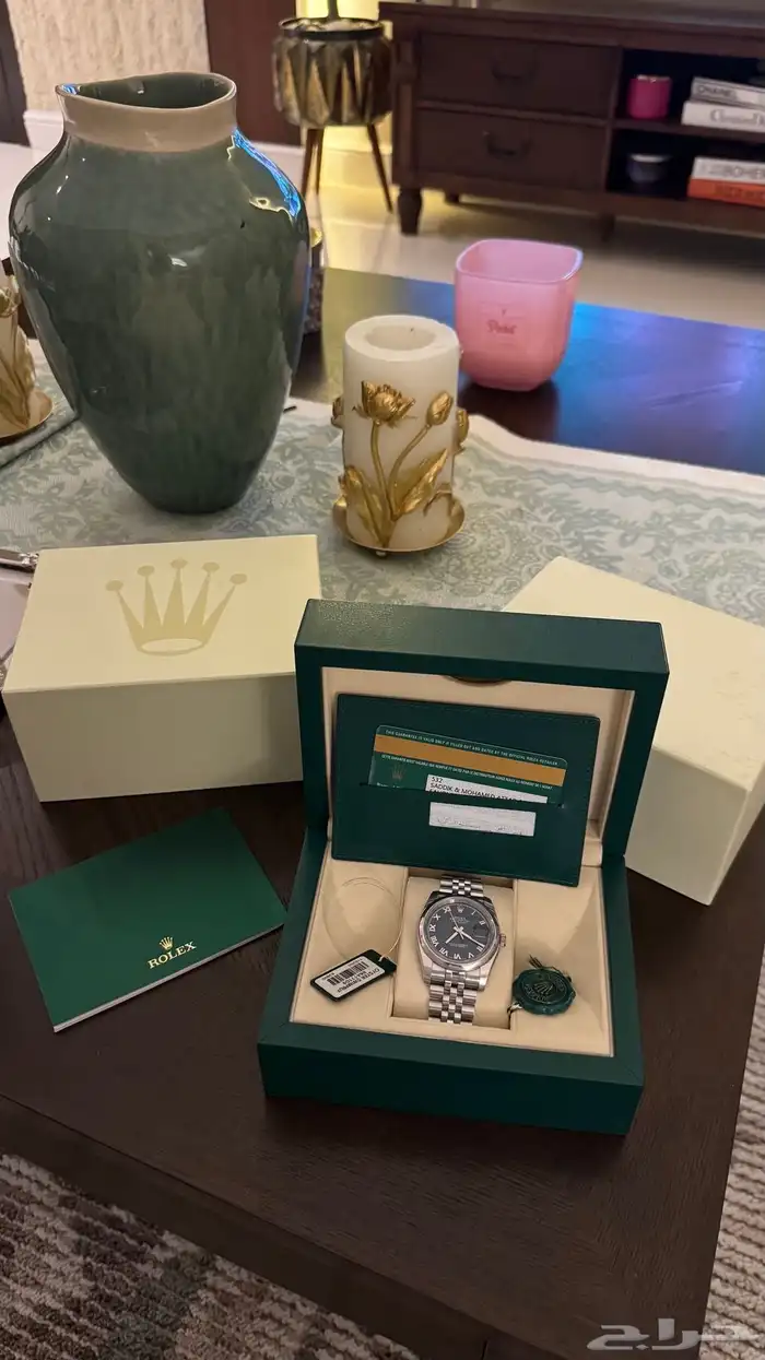 ساعه رولكس ديت جست كحلي كامل مرفقات 2