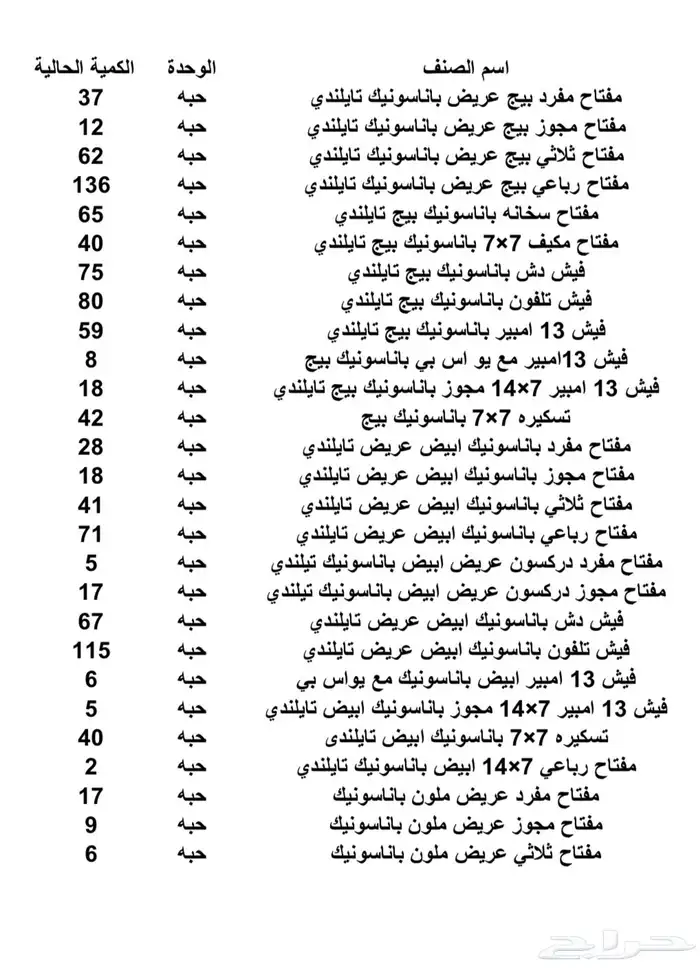 افياش ومفاتيح باناسونيك 3