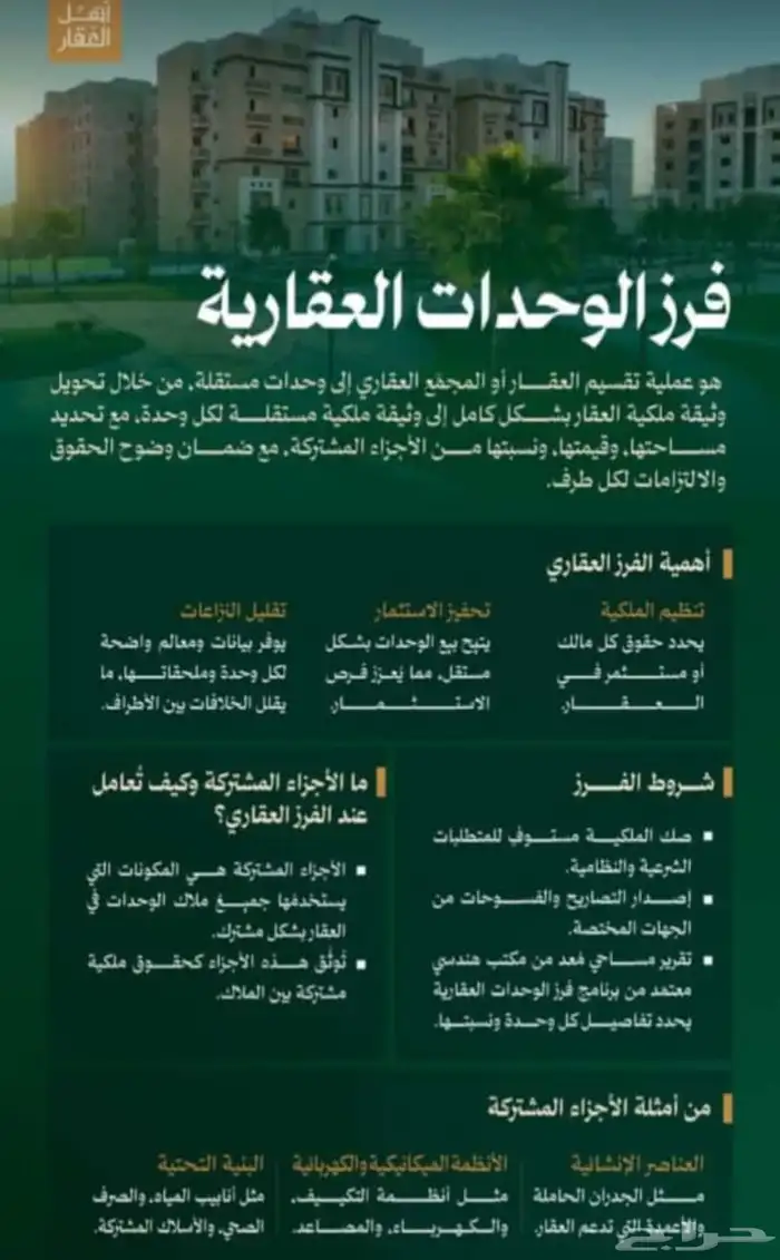 فرز وحدات عقارية وتحديث صكوك ورخص بناء وقرار مساحي 0