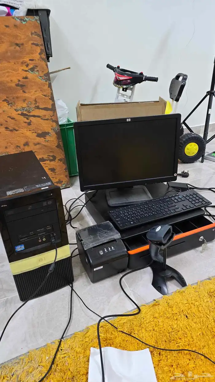 للبيع جهاز كمبيوتر ونظام محاسبي كامل مع صندوق الكاشير 2