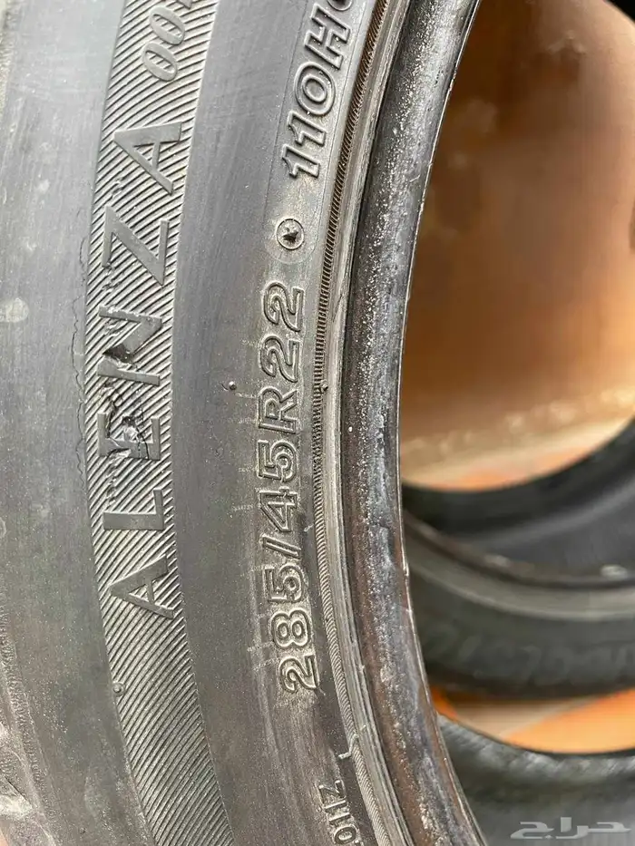 كفرات مقاس 285 45 22 مقاس الجنط 22 نص عمر تركب على الجموس 8