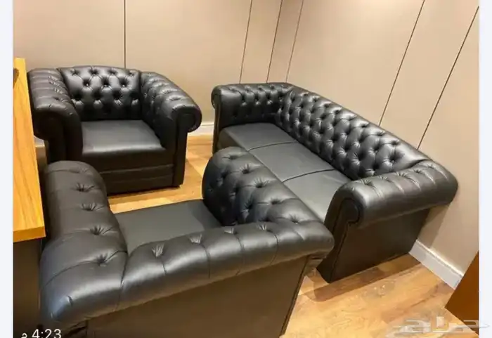 اثاث الم تبي  نب جلد طقم فخم متوفر  ل الون و اش ال موجود 10
