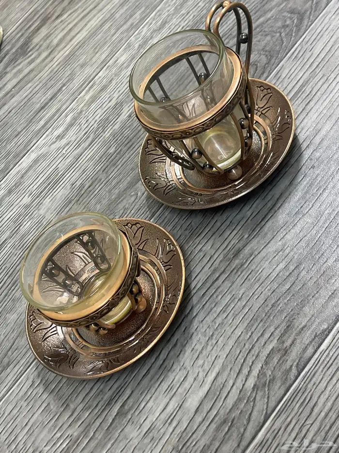 طقم فناجيل وكاسات قديم ثراث 2