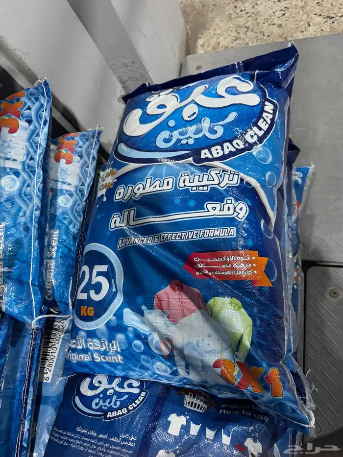 مسحوق غسيل عبق كلين 25 كجم   رغوة قوية وسعر منافس 1