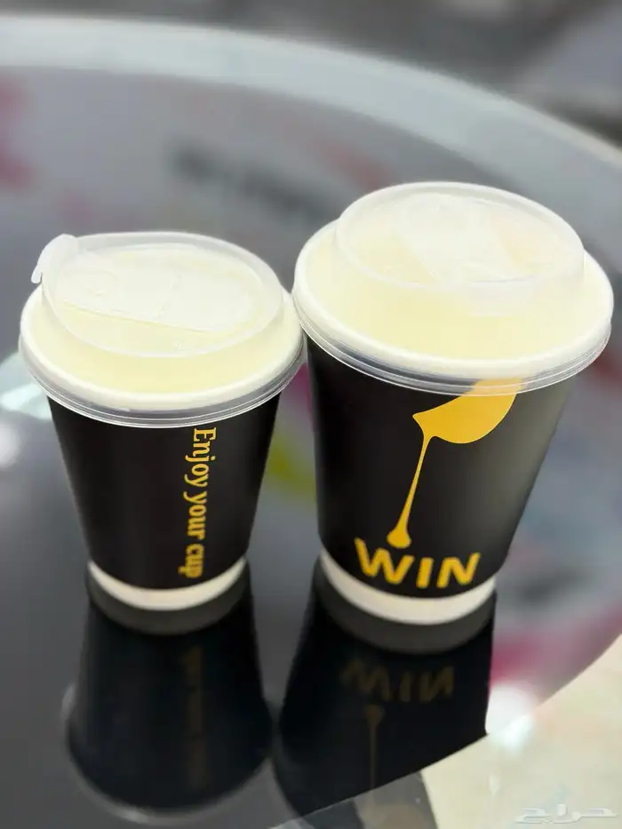 اكواب كافيهات ورقيقة مقاسات مختلفة طباعة ملونة 2