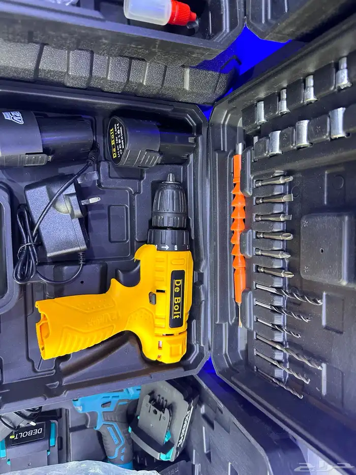 دريل 12 فولت مع بطاريتين وشاحن 0