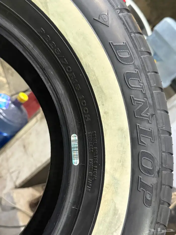 4طقم كفرات دنلوب ياباني ابو خط مقاس 225 70 15 1