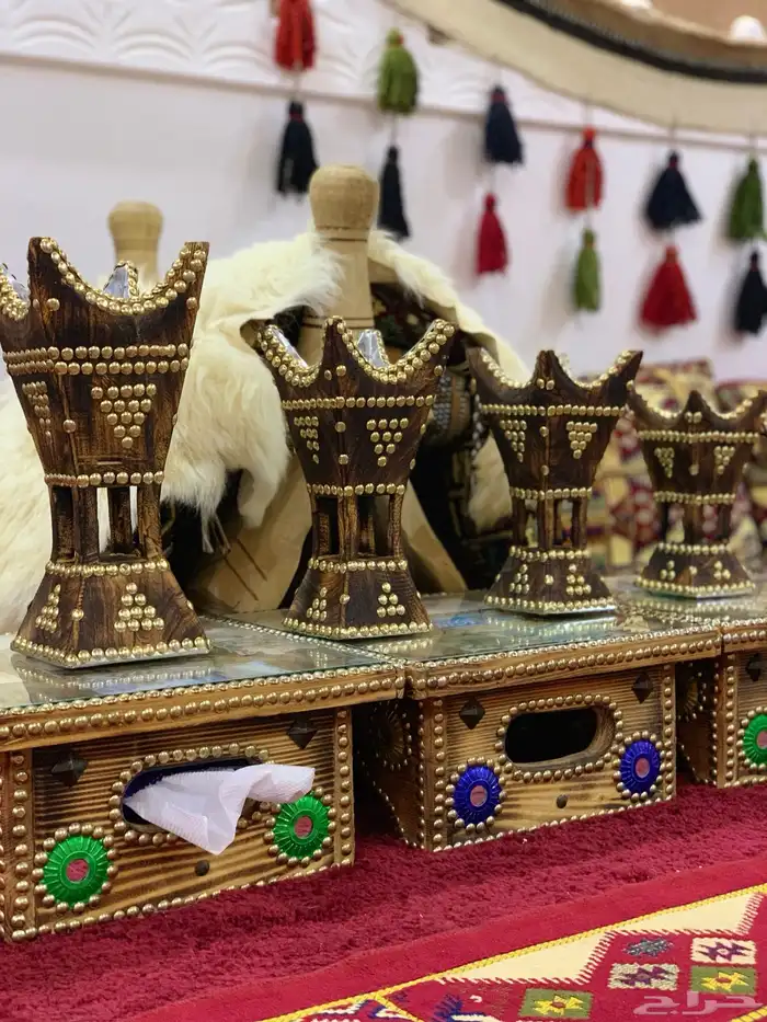 مباخر حائلية من خشب الاثل نحت يدوي 2