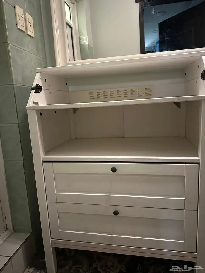 طاولة تغيير للأطفال مع درجين 1