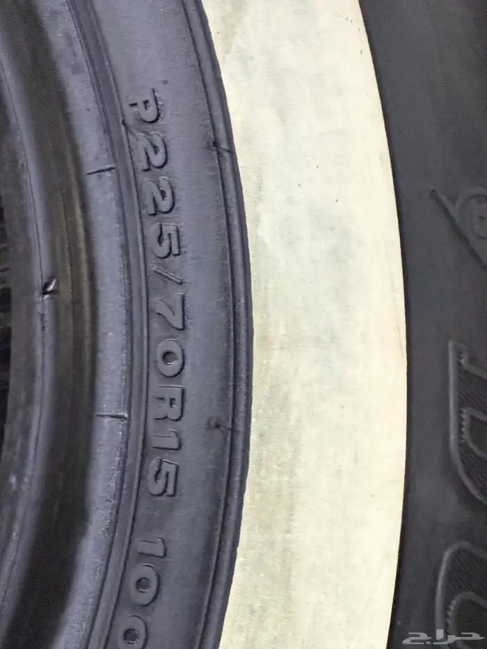 4طقم كفرات دنلوب ياباني ابو خط مقاس 225 70 15 0