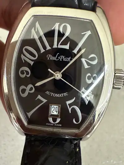 paul picot crocodile leather automatic unisex watch index