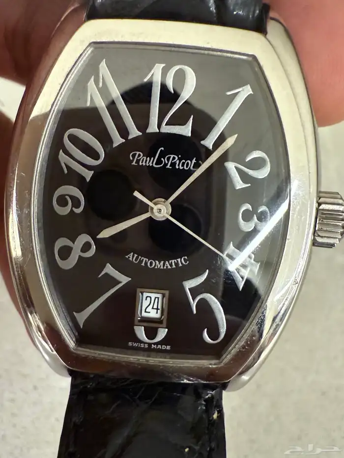 paul picot crocodile leather automatic unisex watch 0