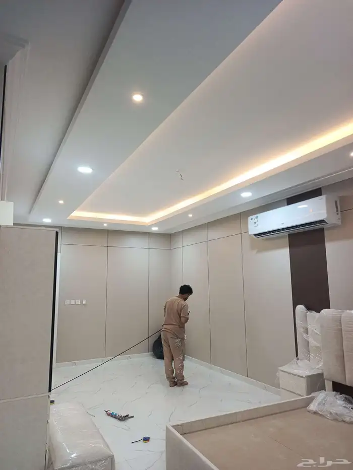 ديكور غرف نوم دواليب كمدينات شيبورد خلفية سرير 3