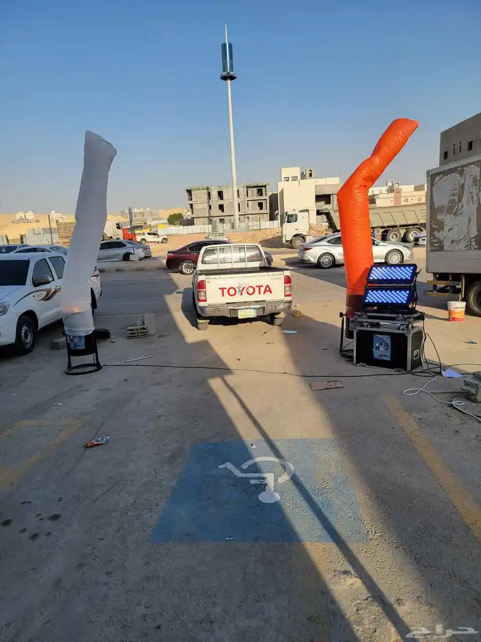 بالونات رقصة تجهيز افتتاحيات ليزر خط افتتاح محلات 2