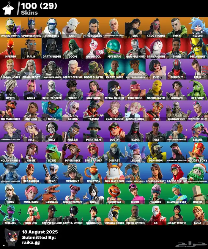 حساب فورت سوني عرق 0