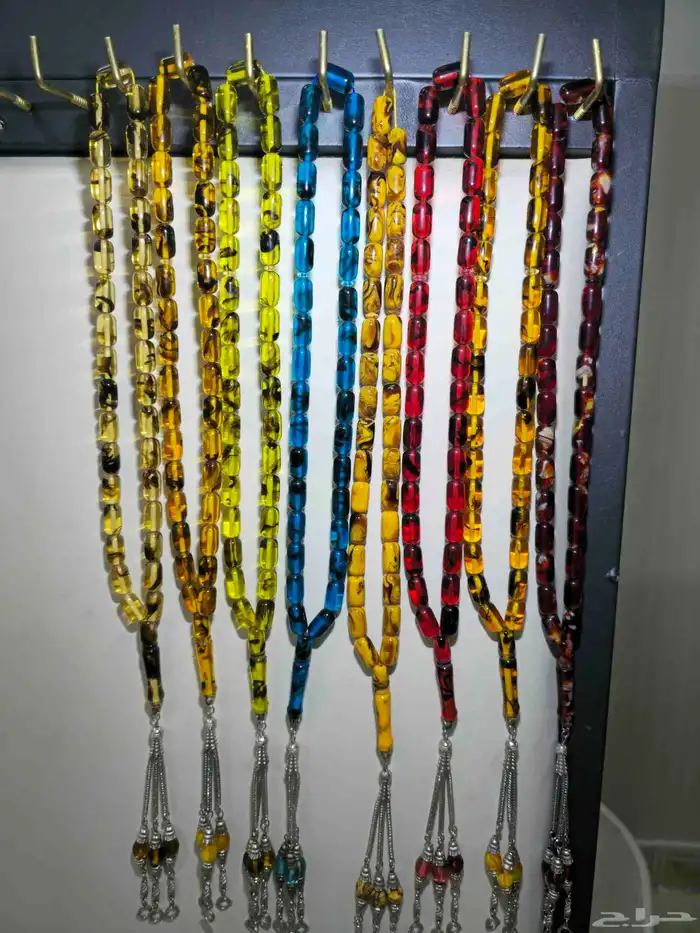 سبح تراب الكهرمان قص صنوبري 1