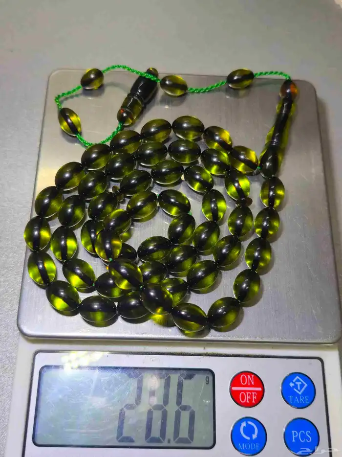 سبحة زعفران لون اخضر زيتي 1