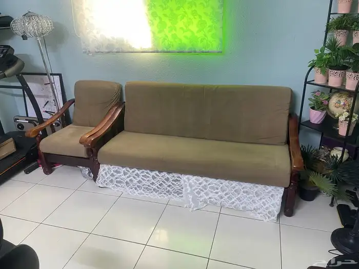 (urgent sale)8Seater Wooden Sofa Set with Tables 0