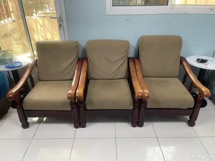 (urgent sale)8Seater Wooden Sofa Set with Tables 1