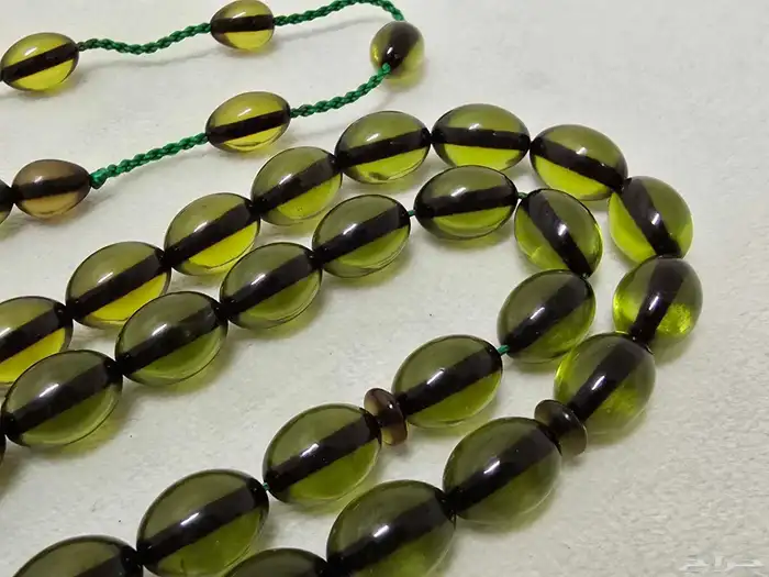 سبحة زعفران لون اخضر زيتي 2