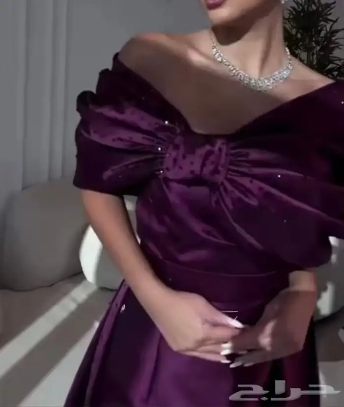 فستان سهرة بنفسجي فاخر 1